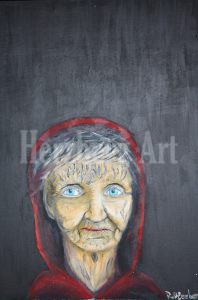 Das alte Rotkäpchen 80x60 cm