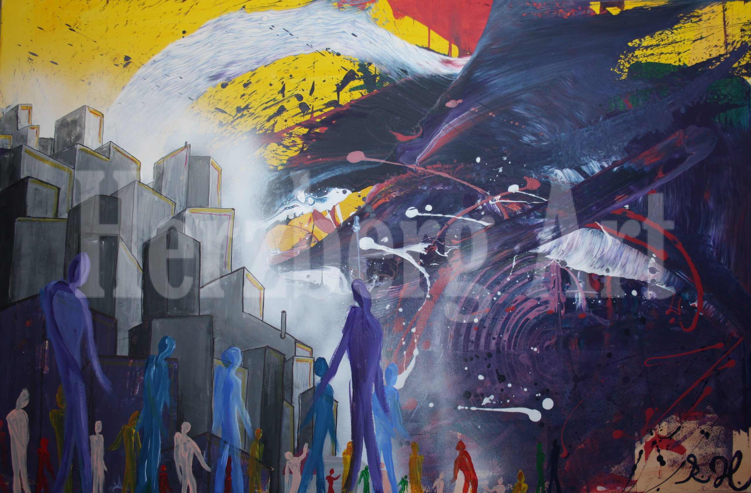 Großstadt 75x 115 cm