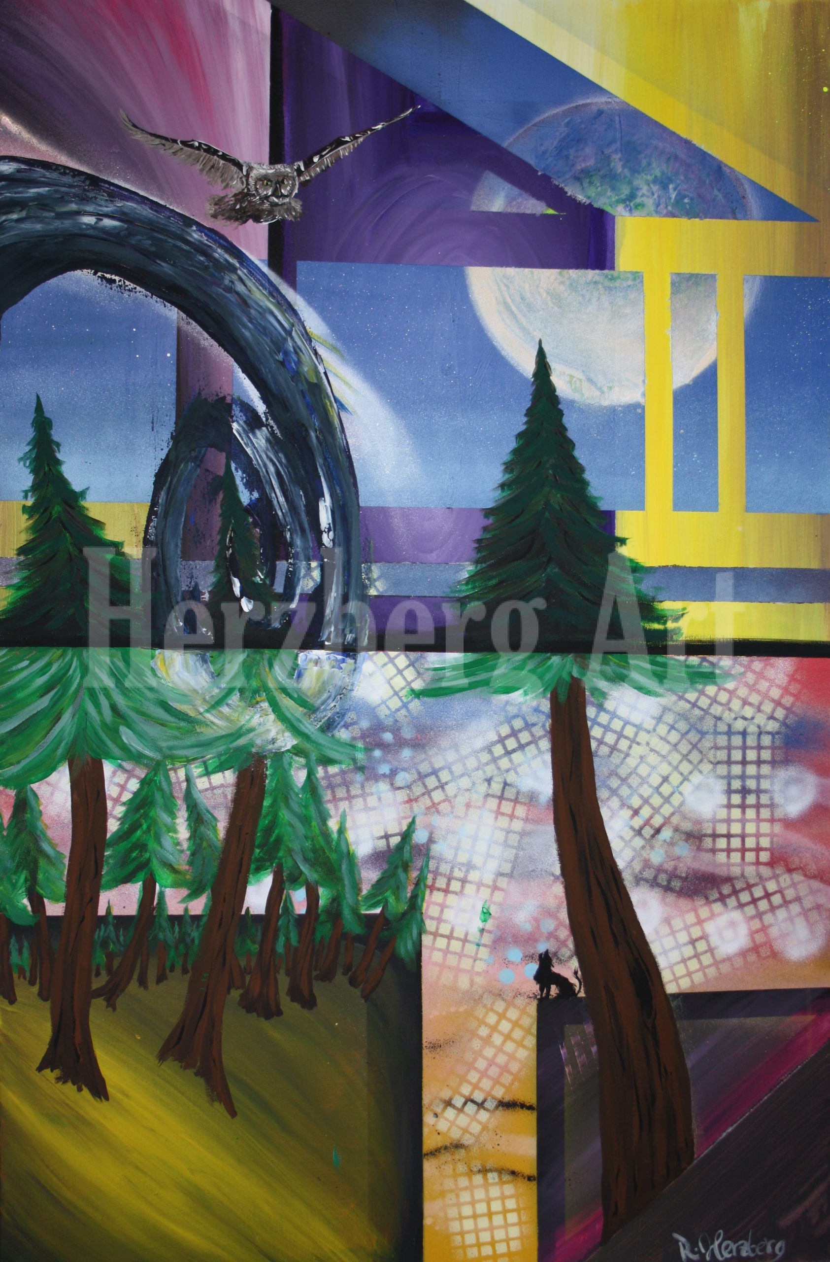 Im Schein des Mondes 115x 75 cm