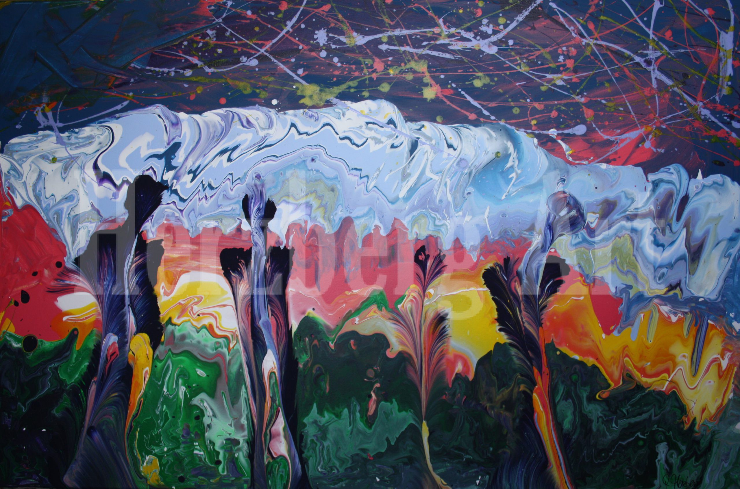 Menschliche Blume 75x115 cm