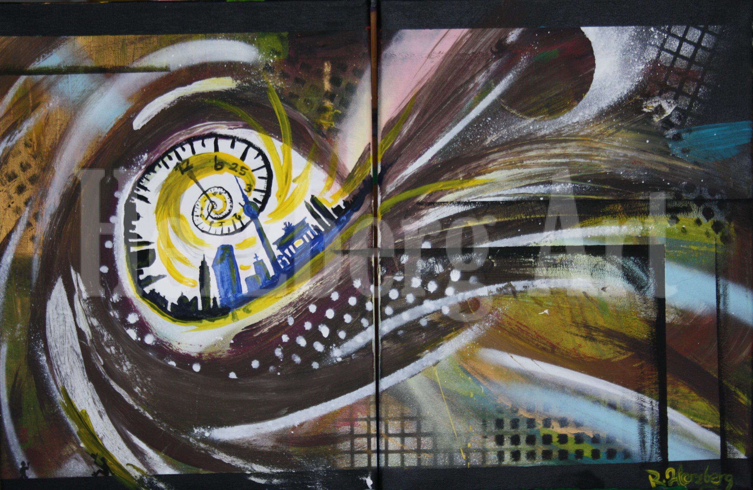 Zeit in der Großstadt 40x 60 cm